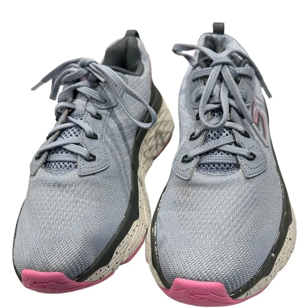 SKECHERS tennis shoes size 8 goga mat lace‎ ups  blue pink gray - Picture 2 of 9